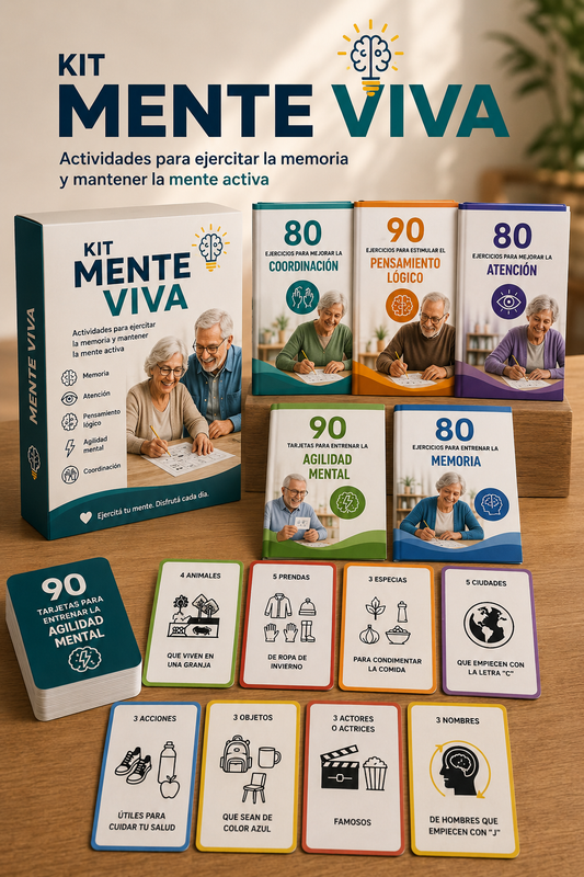 MENTE VIVA: Actividades para ejercitar la memoria y mantener la mente activa🧠